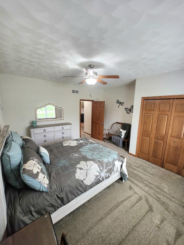 7227 Hawthorne Rdg, Roscoe, IL 61073 - carpeted bedroom featuring a ceiling fan and a closet