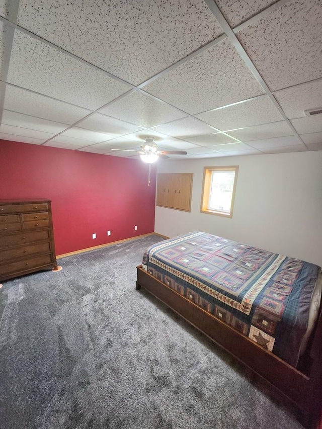 7227 Hawthorne Rdg, Roscoe, IL 61073 - carpeted bedroom featuring a paneled ceiling and a ceiling fan