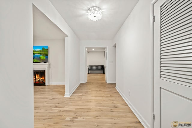 8019 S Malta Rd, Dekalb, IL 60115 - corridor featuring light wood finished floors and baseboards