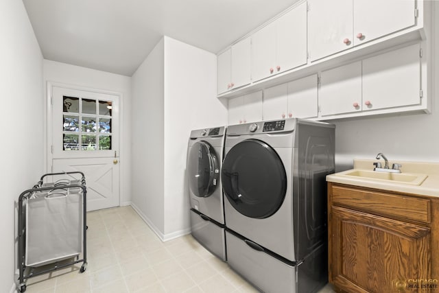 8019 S Malta Rd, Dekalb, IL 60115 - laundry area with cabinet space and washer and dryer