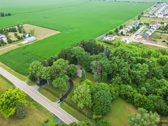8019 S Malta Rd, Dekalb, IL 60115 - aerial view of sparsely populated area featuring rows of crops