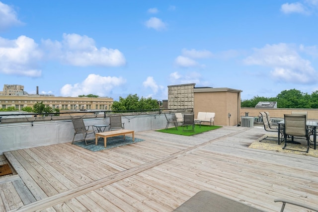2144 W Schiller St Unit H, Chicago, IL 60622 - wooden deck featuring outdoor dining area