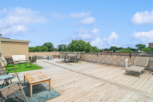 2144 W Schiller St Unit H, Chicago, IL 60622 - wooden deck featuring outdoor dining area