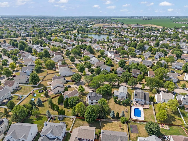 1918 Prairie Ridge Ct, Plainfield, IL 60586 - aerial perspective of suburban area featuring a large body of water