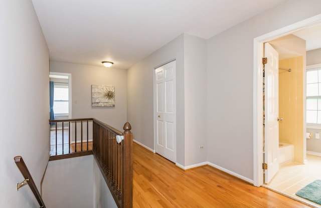 200 Timbercrest Dr, Schaumburg, IL 60193 - corridor featuring an upstairs landing and light wood-style flooring