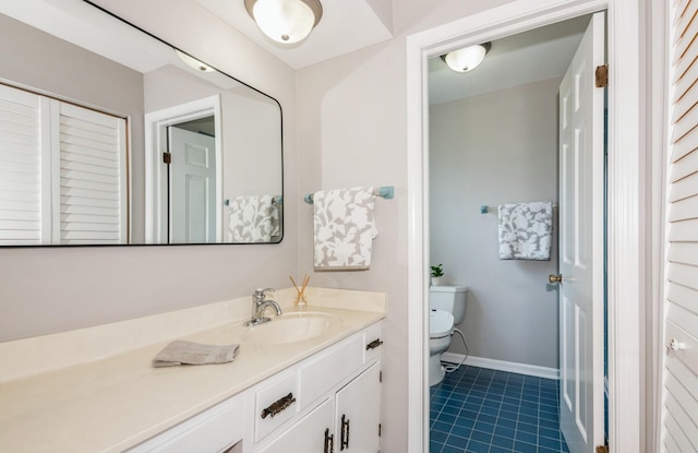 200 Timbercrest Dr, Schaumburg, IL 60193 - bathroom with vanity, tile patterned floors, and a closet