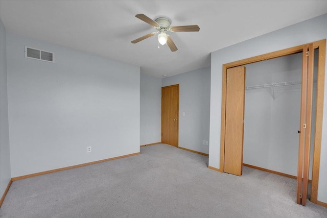 6621 Samantha Ln, Rockford, IL 61107 - unfurnished bedroom with carpet flooring, a closet, and ceiling fan