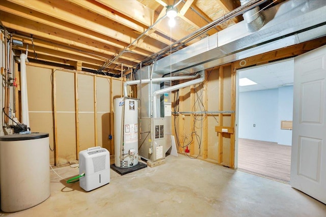 6621 Samantha Ln, Rockford, IL 61107 - unfinished basement featuring water heater and heating unit