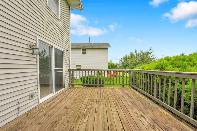 6621 Samantha Ln, Rockford, IL 61107 - view of wooden terrace