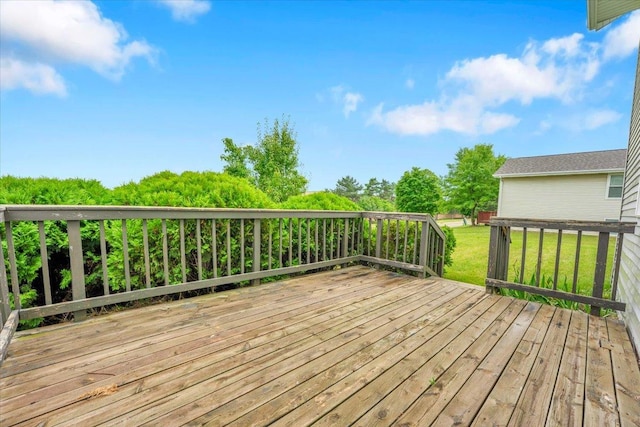 6621 Samantha Ln, Rockford, IL 61107 - view of wooden deck