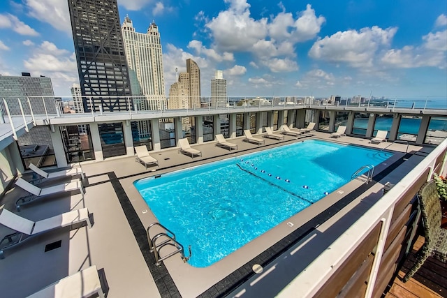 260 E Chestnut St Unit 1904, Chicago, IL 60611 - community pool with a skyline view and a patio
