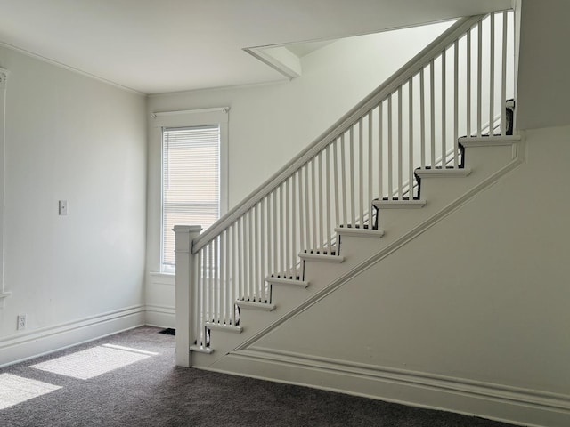 1347 Greenwood Ave, Rockford, IL 61107 - stairway with carpet flooring and baseboards