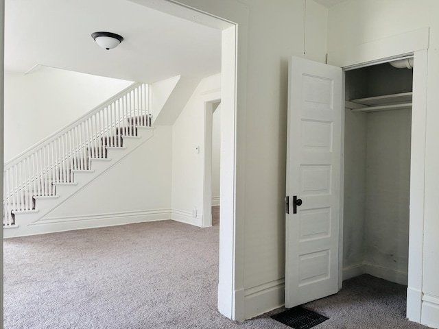 1347 Greenwood Ave, Rockford, IL 61107 - stairway with carpet floors and baseboards