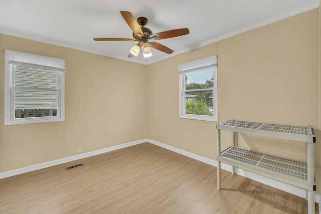 20772 N Elizabeth Ave, Prairie View, IL 60069 - spare room featuring light wood-type flooring and a ceiling fan