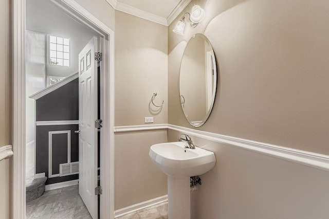 504 Lancaster Dr, Pingree Grove, IL 60140 - bathroom featuring crown molding