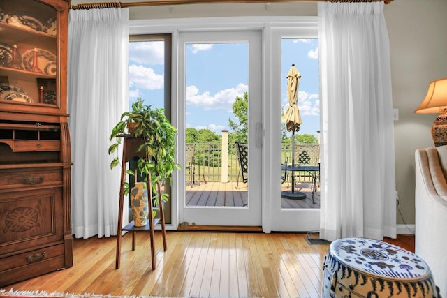 1906 Lydia Ct Unit A, Urbana, IL 61802 - doorway to outside featuring wood-type flooring and plenty of natural light