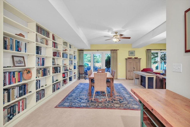 1906 Lydia Ct Unit A, Urbana, IL 61802 - office featuring carpet and ceiling fan