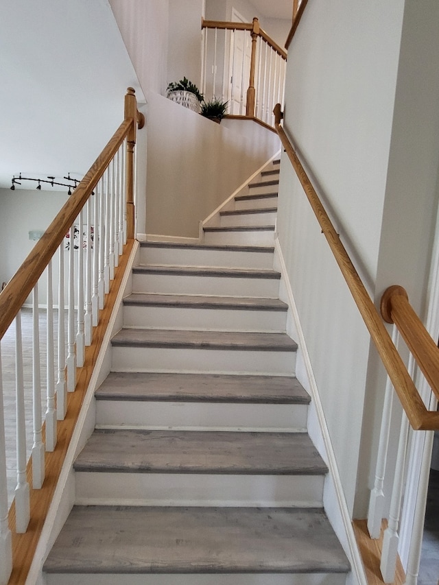 2949 Brossman St, Naperville, IL 60564 - staircase with wood finished floors