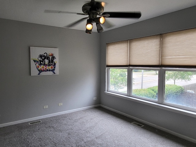 2949 Brossman St, Naperville, IL 60564 - carpeted empty room featuring baseboards and a ceiling fan