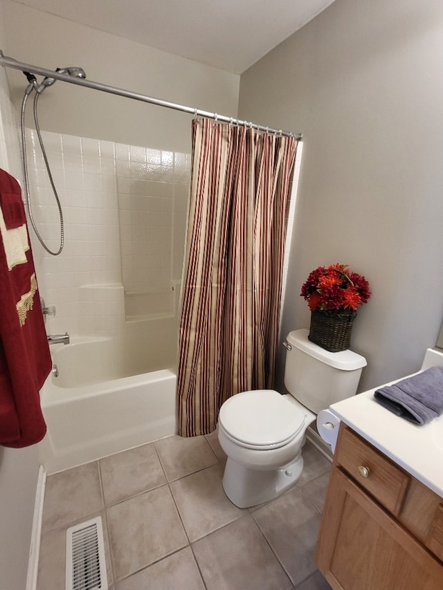 2949 Brossman St, Naperville, IL 60564 - full bath featuring vanity, shower / tub combo with curtain, and tile patterned floors