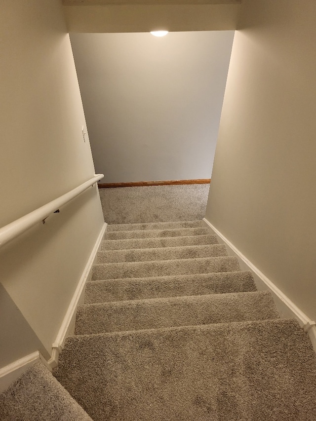 2949 Brossman St, Naperville, IL 60564 - staircase featuring carpet and baseboards