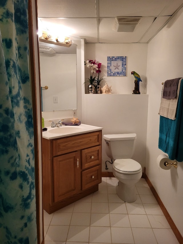 2949 Brossman St, Naperville, IL 60564 - bathroom featuring vanity, tile patterned flooring, and a shower with curtain