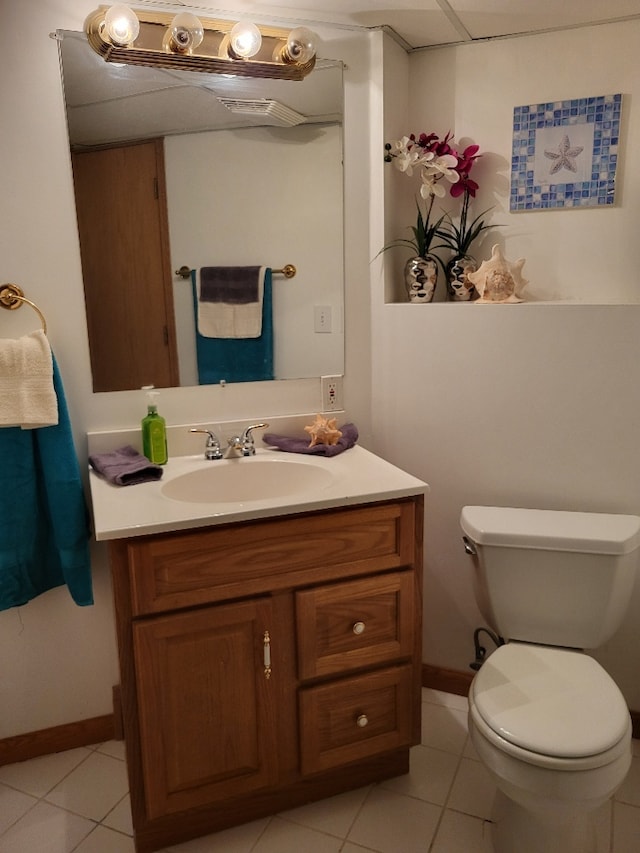 2949 Brossman St, Naperville, IL 60564 - bathroom with vanity and tile patterned floors