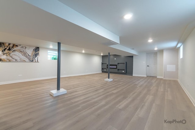 11956 S Harvard Ave, Chicago, IL 60628 - basement with light wood-style floors and recessed lighting