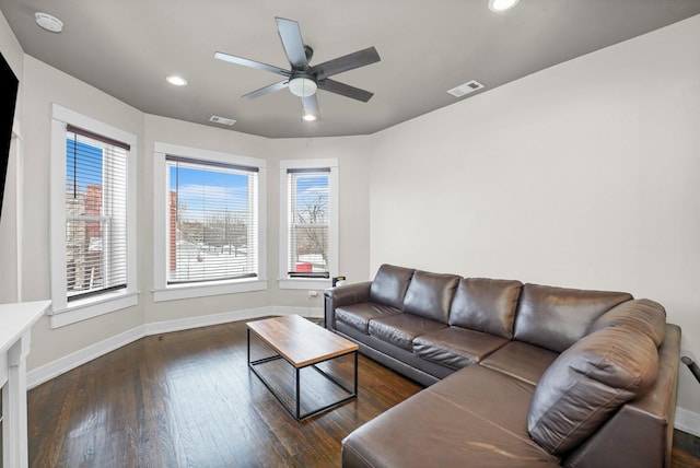 1652 S Ridgeway Ave, Chicago, IL 60623 - living room with ceiling fan, recessed lighting, and wood finished floors