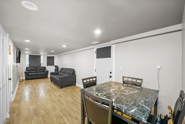 1652 S Ridgeway Ave, Chicago, IL 60623 - dining space with light wood finished floors and recessed lighting