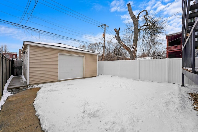 1652 S Ridgeway Ave, Chicago, IL 60623 - snow covered garage with a garage