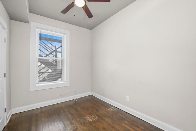 1652 S Ridgeway Ave, Chicago, IL 60623 - spare room with dark wood-type flooring and a ceiling fan