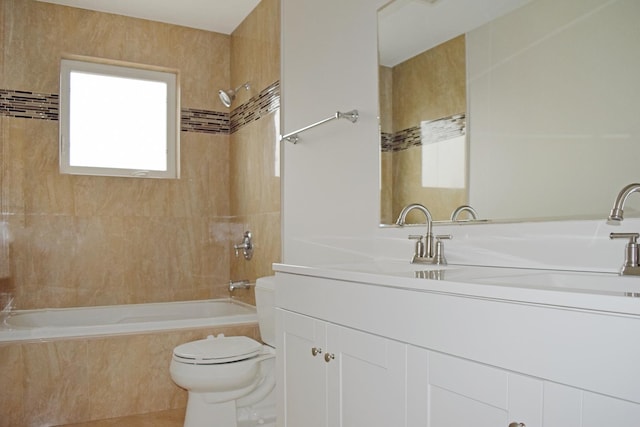 9343 170th Pl, Orland Hills, IL 60487 - bathroom featuring vanity, tiled shower / bath combo, and tile patterned floors