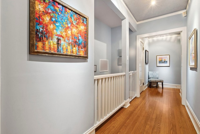 542 W Brompton Ave Unit 1S, Chicago, IL 60657 - corridor with wood finished floors and crown molding