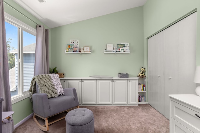 2408 Danbury Dr Unit A2, Woodridge, IL 60517 - living area featuring light colored carpet and plenty of natural light