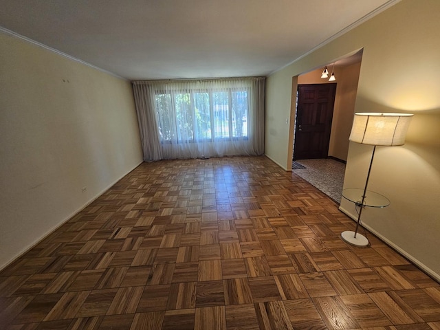 7215 Beckwith Rd, Morton Grove, IL 60053 - empty room with crown molding