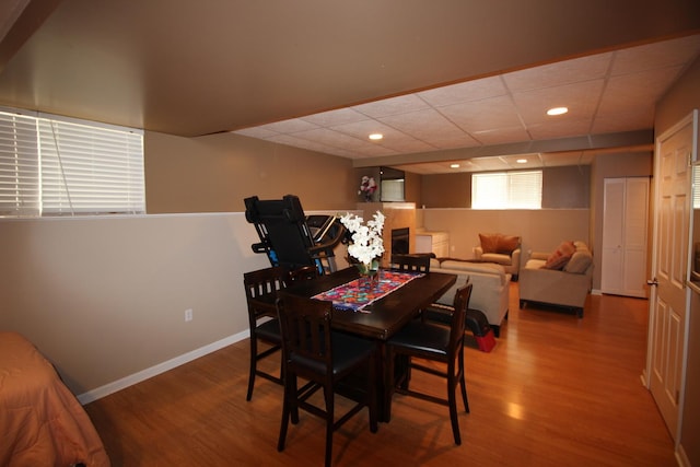 6142 W 60th St, Chicago, IL 60638 - dining room with a drop ceiling, wood finished floors, and recessed lighting