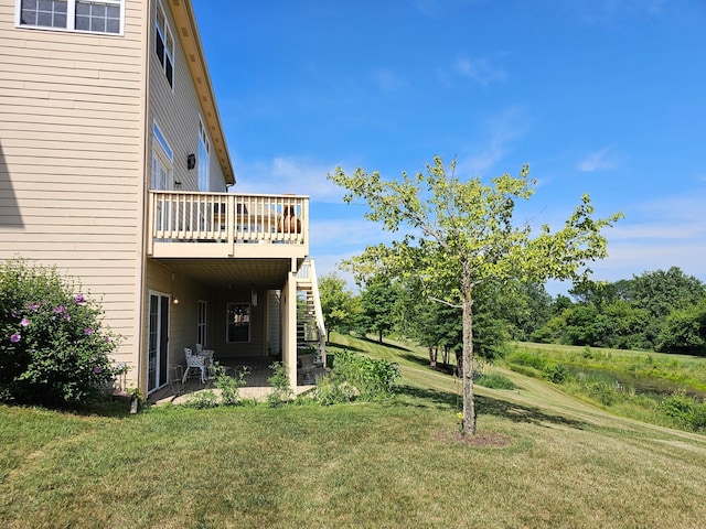 4 Forest View Dr, Hawthorn Woods, IL 60047 - view of grassy yard with a deck, stairway, and a patio area