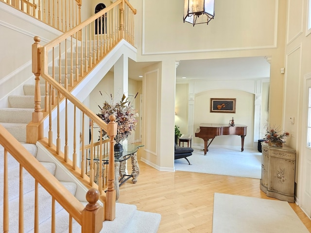 4 Forest View Dr, Hawthorn Woods, IL 60047 - foyer with a high ceiling, wood finished floors, and stairs