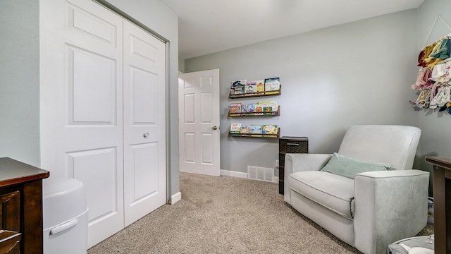 7837 Wagon Wheel Ln, Rockford, IL 61109 - sitting room featuring carpet and baseboards