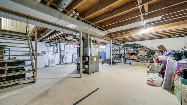 7837 Wagon Wheel Ln, Rockford, IL 61109 - unfinished basement featuring heating unit