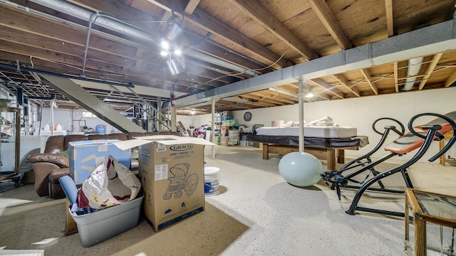7837 Wagon Wheel Ln, Rockford, IL 61109 - unfinished below grade area with separate washer and dryer