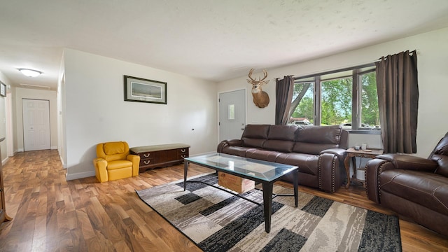 7837 Wagon Wheel Ln, Rockford, IL 61109 - living area featuring wood finished floors and baseboards
