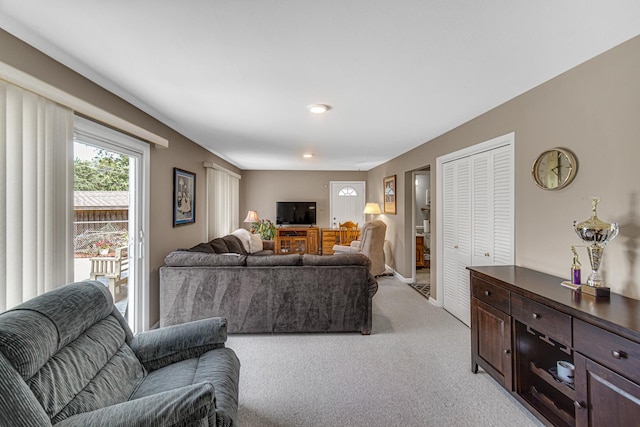 2716 Turtle Creek Dr, Hazel Crest, IL 60429 - living area featuring light colored carpet and recessed lighting