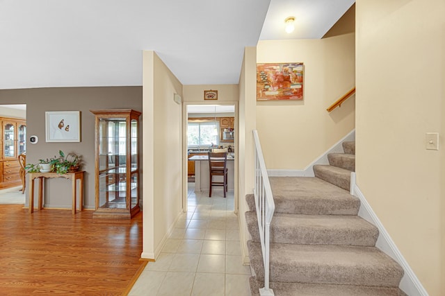 2716 Turtle Creek Dr, Hazel Crest, IL 60429 - entrance foyer with stairs and light tile patterned floors