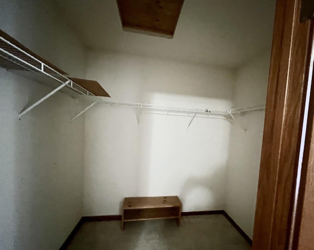 6130 N Jeffrey Ln, Oregon, IL 61061 - walk in closet featuring attic access