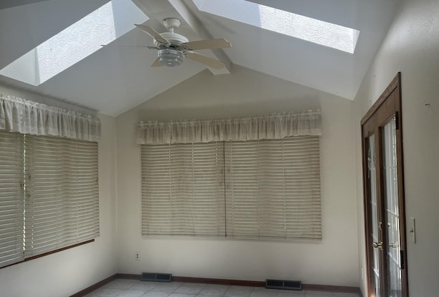 6130 N Jeffrey Ln, Oregon, IL 61061 - unfurnished sunroom featuring a skylight and french doors