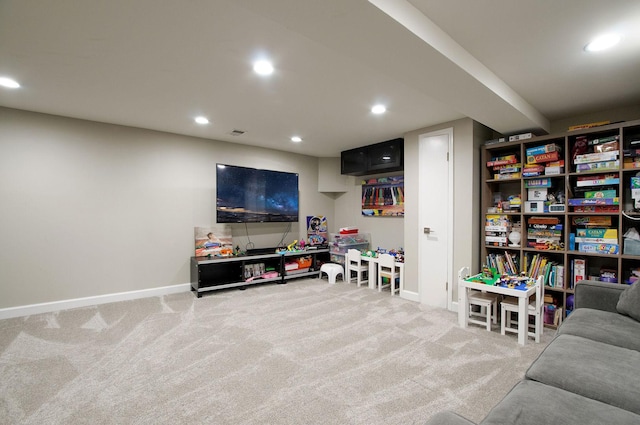 9050 Tamaroa Ter, Skokie, IL 60076 - game room with carpet flooring and recessed lighting