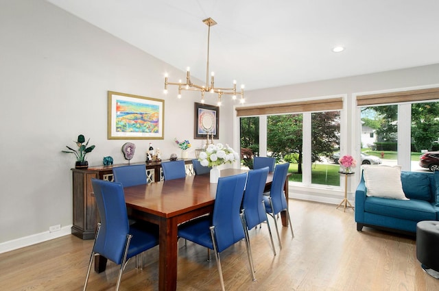 9050 Tamaroa Ter, Skokie, IL 60076 - dining room featuring a chandelier, light wood-type flooring, and recessed lighting