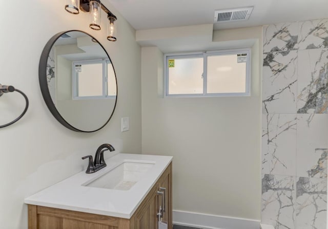 8916 S Sacramento Ave, Evergreen Park, IL 60805 - bathroom with vanity, healthy amount of natural light, and a shower